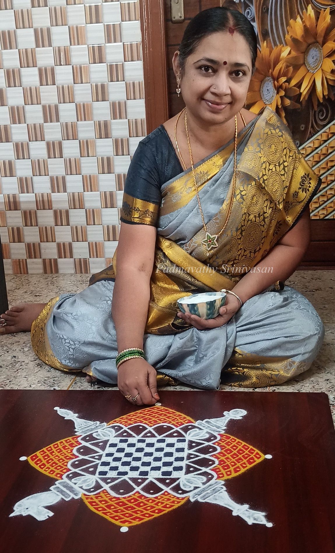 Kolam to welcome the Chess Olympiad in Chennai