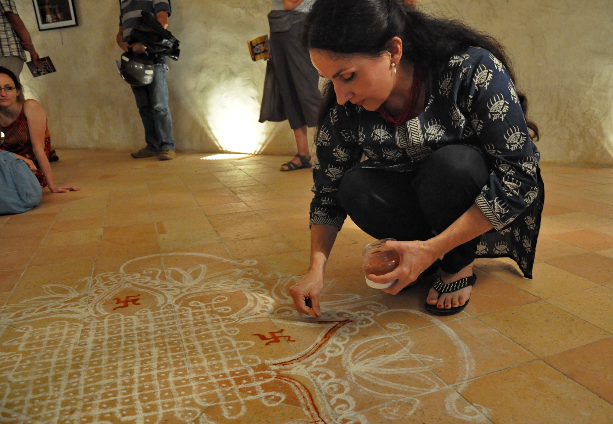 Kolam brings her from France to Mylapore