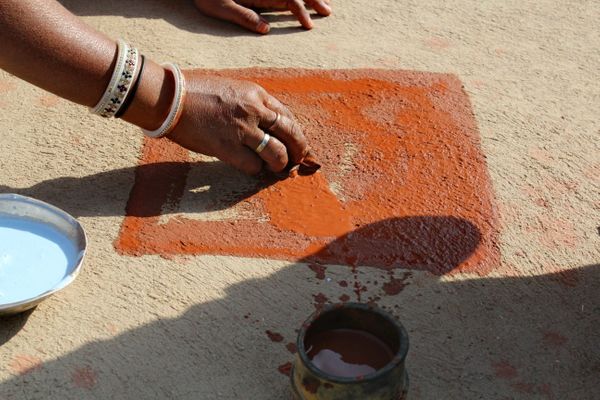 Mandana, floor paintings of Rajasthan
