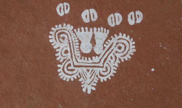 Rajasthan mandana, "Paglya, the divine footprints" — part 8