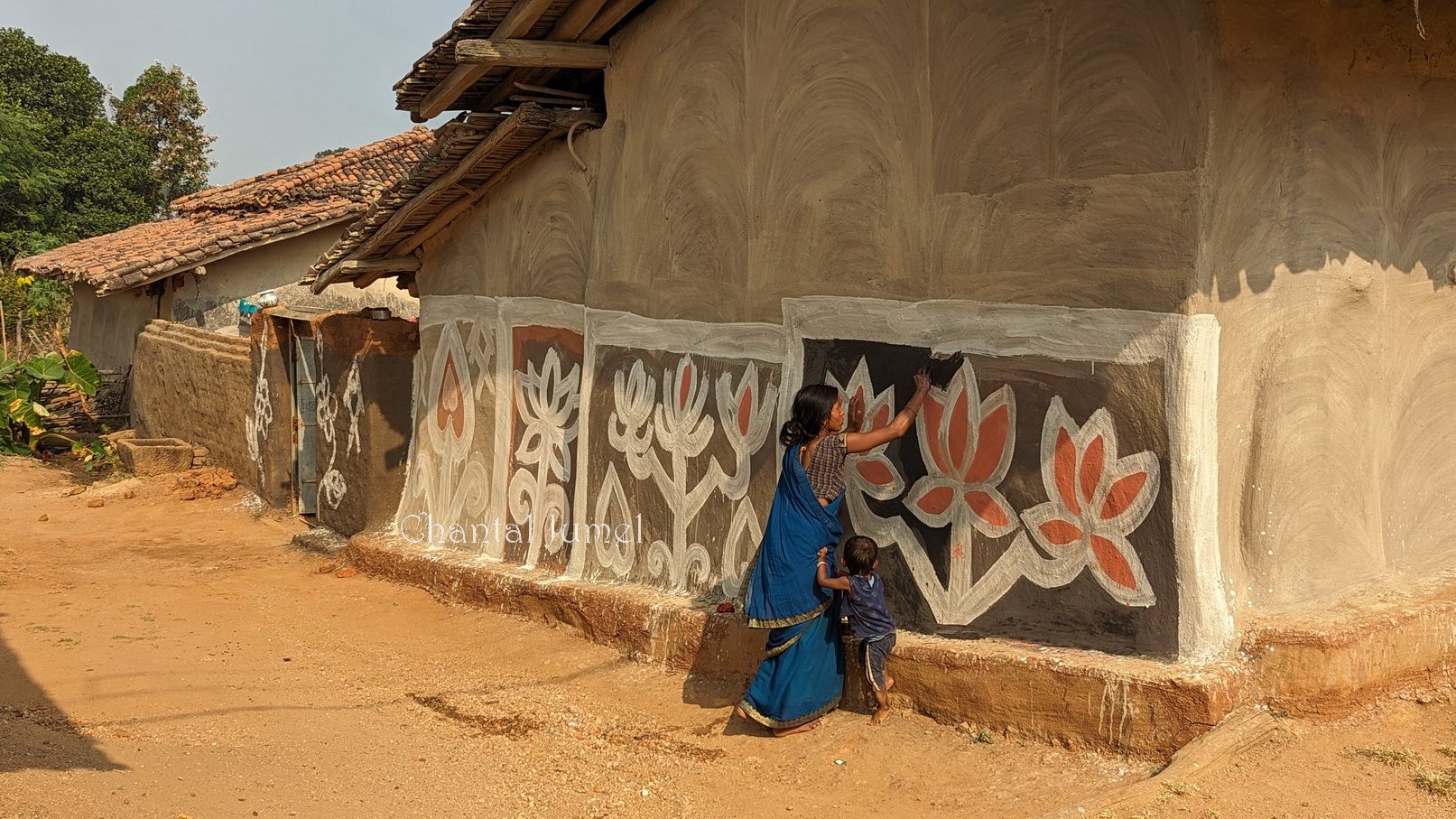 Jharkhand, Hazaribagh "Peindre les murs pour le festival de Sohrai" — partie 2