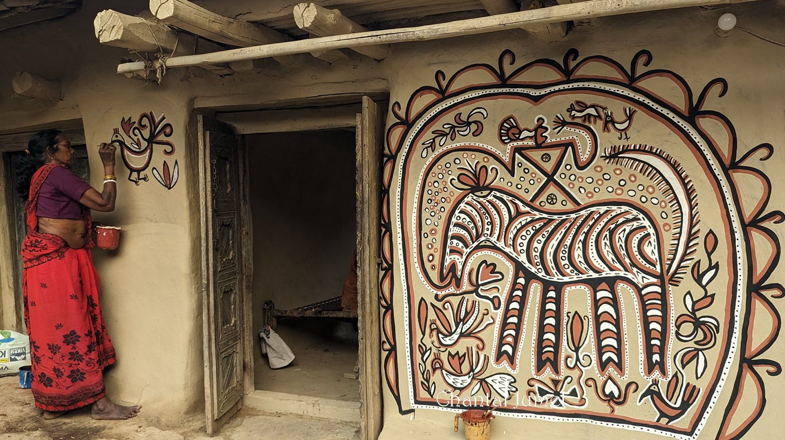 Jharkhand, Hazaribagh "Peindre les murs pour le festival de Sohrai" — partie 2