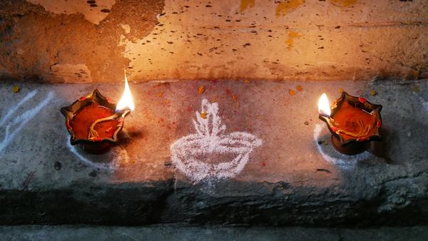 Karthigai Deepam, Kolam pour la Fête des Lumières